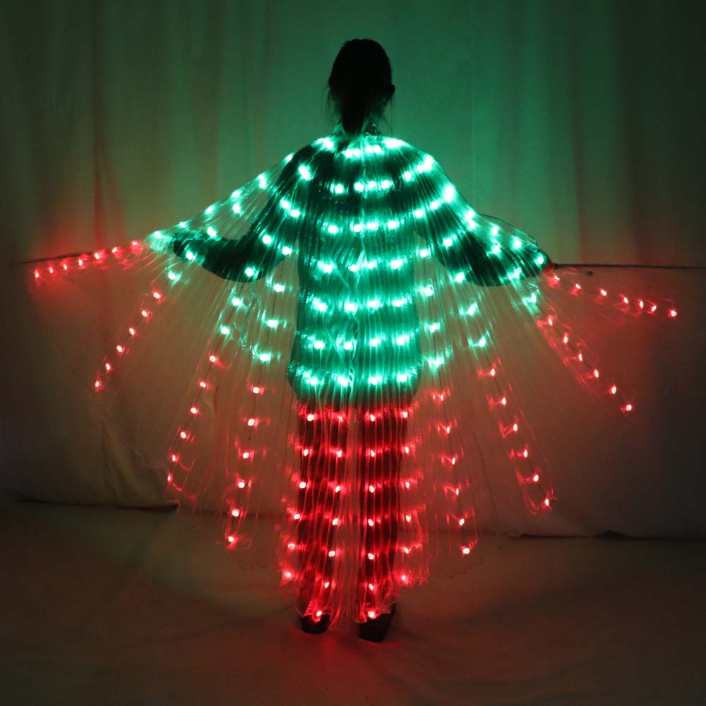 La Danza del vientre LED Isis Alas de colores de la Danza del Vientre Accesorio Popular de la Etapa de Rendimiento Puntales Alas accesorios Con Palo