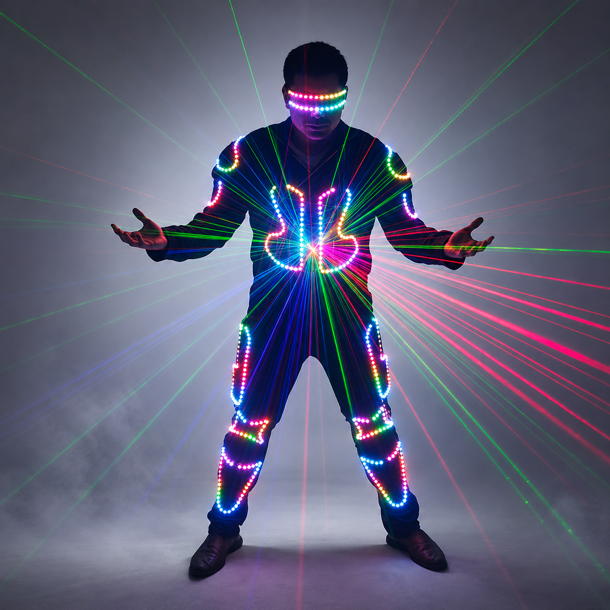 Future LED Robot Dance Armor RGB Laser Suit Festival Celebration Prom Party Music Show Cost Dancer Show Club Dress