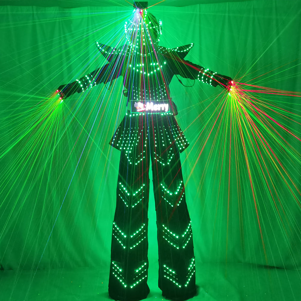 LED Robot Stilt Costume | Luminous Cosplay Outfit for Unforgettable Performances - Temlaser.net