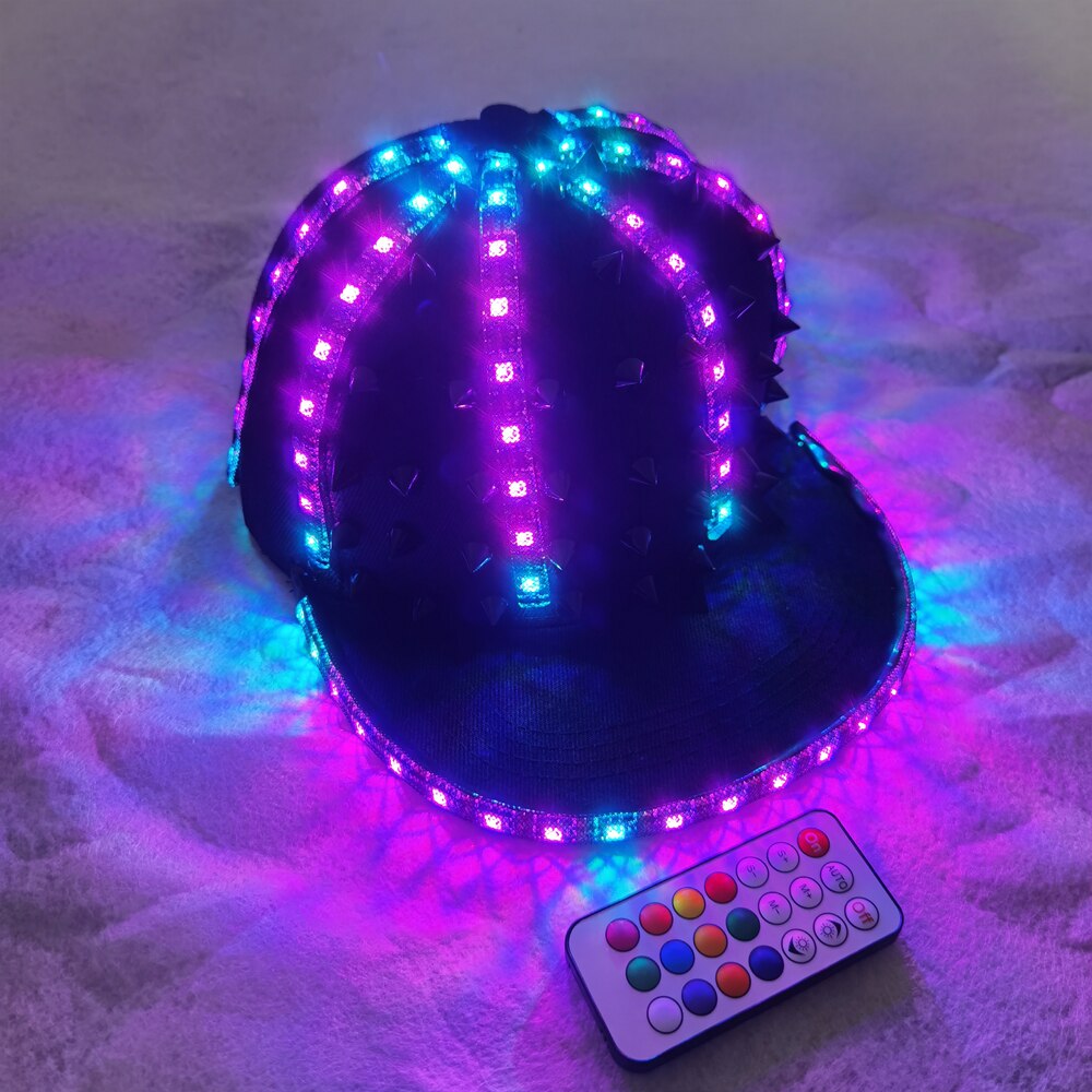 Adult Girl LED Party Flashing Jazz Hat Sequins Cap Sports Fitness Bike Birthday Gift Glow Wedding Party Supplies Gift