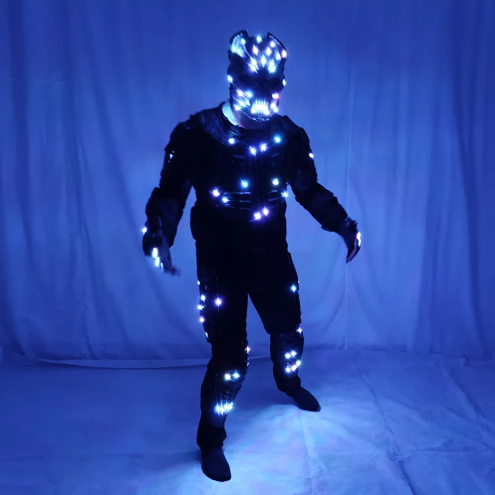 Digital LED Luminous Armor Light Up Jacket Glowing Costumes Suit Bar Nightclub Party Performance Costume suit
