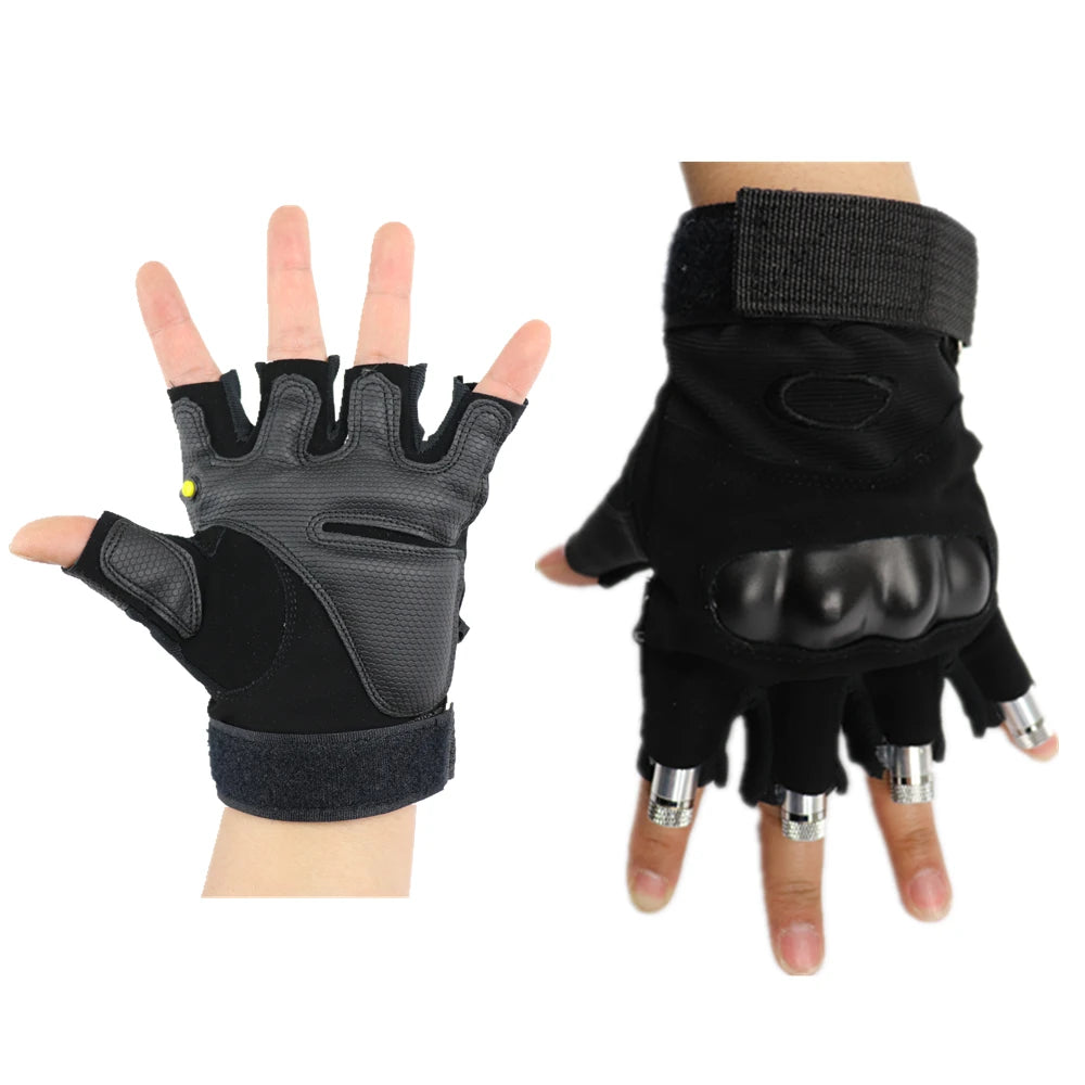 Color Red Green Blue Multi Line Laser Gloves LED Colorful Luminous Gloves for Party Stage Performance Clothing