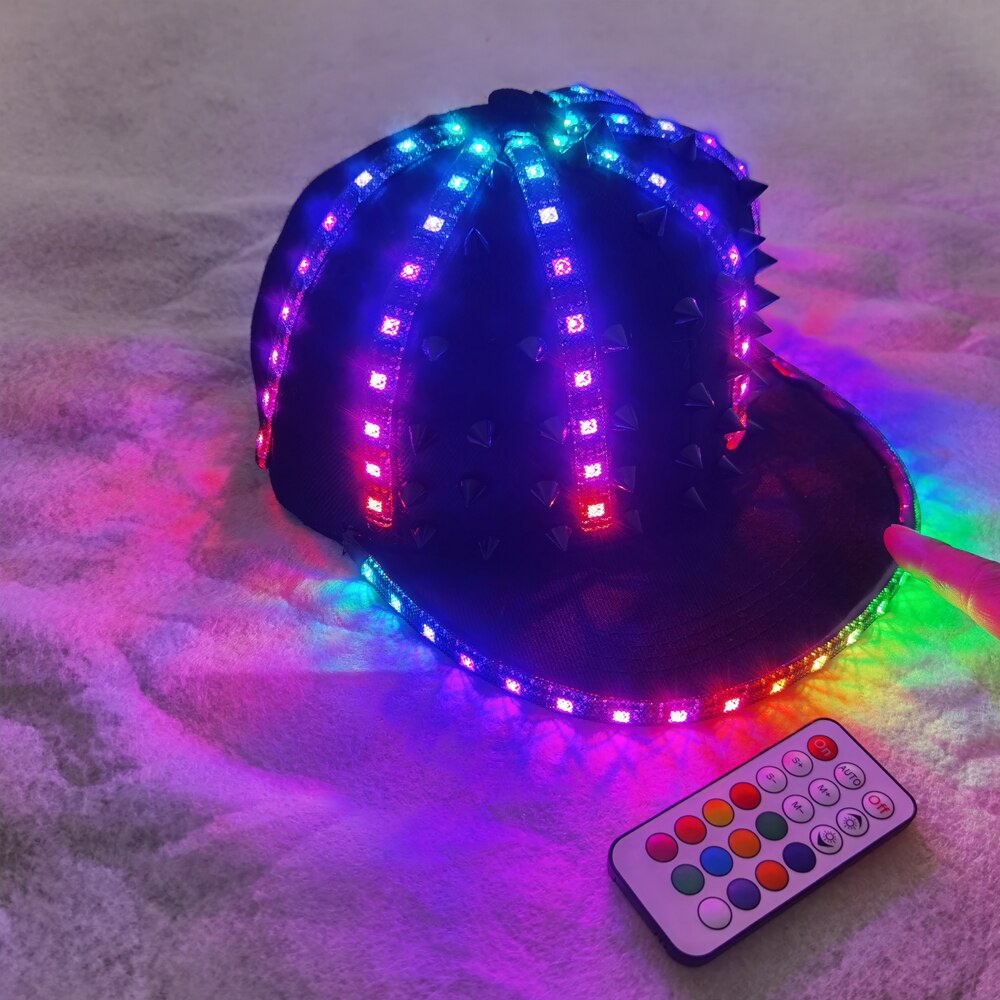 Adult Girl LED Party Flashing Jazz Hat Sequins Cap Sports Fitness Bike Birthday Gift Glow Wedding Party Supplies Gift