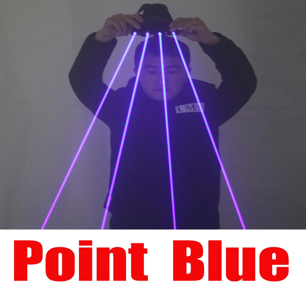 Single Point Green Red Blue RGB Laser Gloves LED Finger Light LED Robot Suit Performance Rechargeable Gloves
