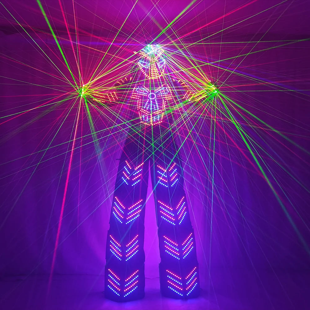 Traje De Robot LED ركائز ووكر مصباح ليد روبوت البدلة الملابس الحدث Kryoman زي Led Disfraz De Robot