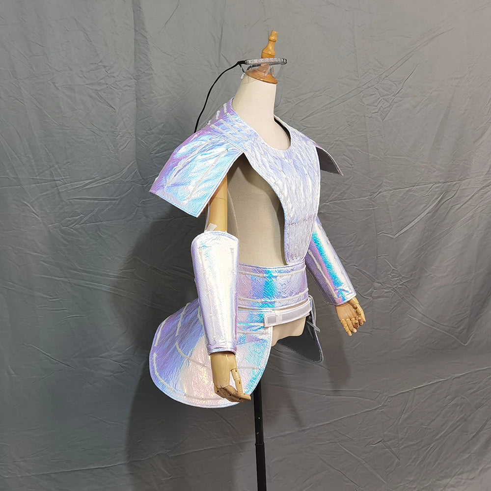 LED Dress Women Dancer Future Technology Cosplay Costume DJ Singer Performance Stage Wear Costume Sexy Silver Laser Skirt