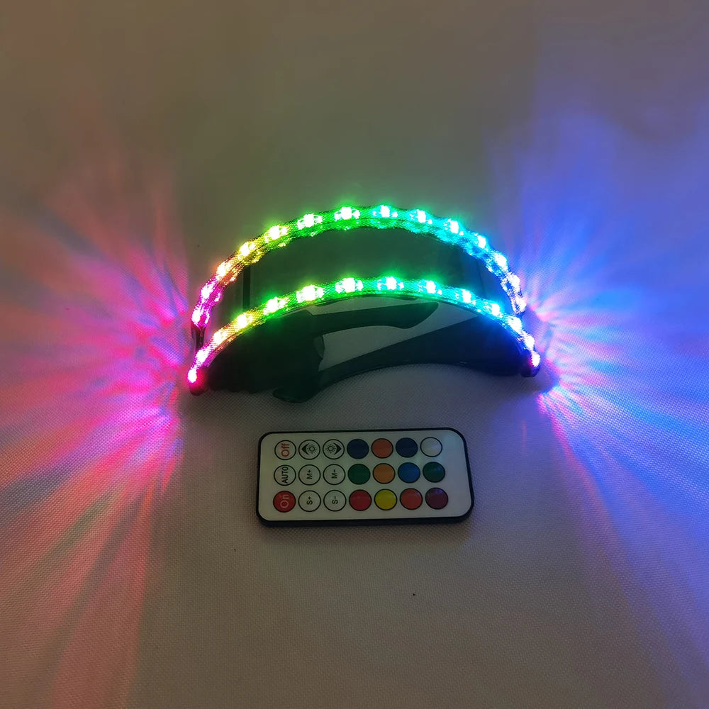 نظارات فلاش LED بألوان كاملة وامض نظارات ينبعث منها الليزر لعرض الليزر ملحقات فستان الراقصة الشرقية