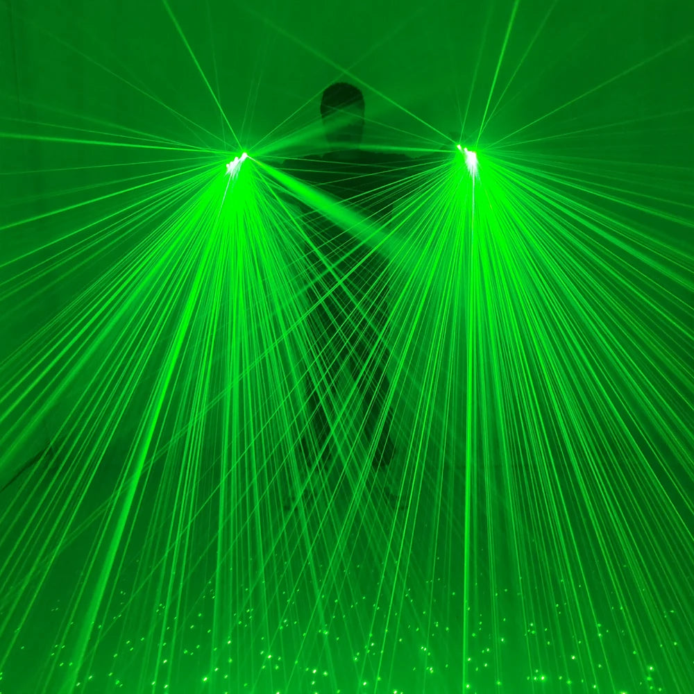 Sky Star 532nm Green Laser Gloves LED Lazer Mitten Ray Gloves for DJ Disco Music Party Wedding Festival Nightclub Club Show