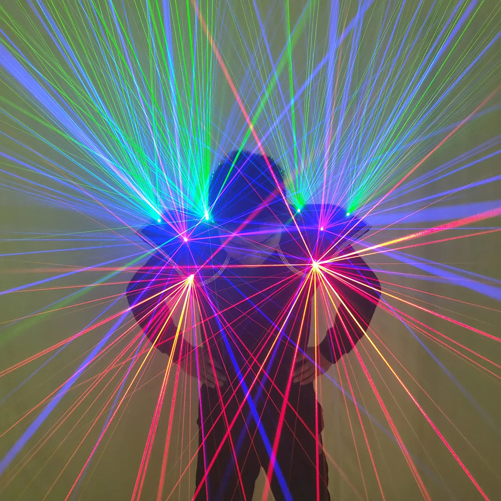 Chaleco láser de Color, chaleco de hombro para espectáculo de láser, fiesta, vestido elegante, disfraz luminoso de Robot de baile