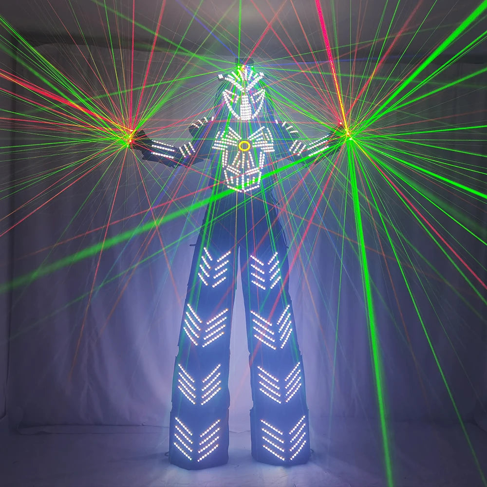 Traje De Robot LED ركائز ووكر مصباح ليد روبوت البدلة الملابس الحدث Kryoman زي Led Disfraz De Robot