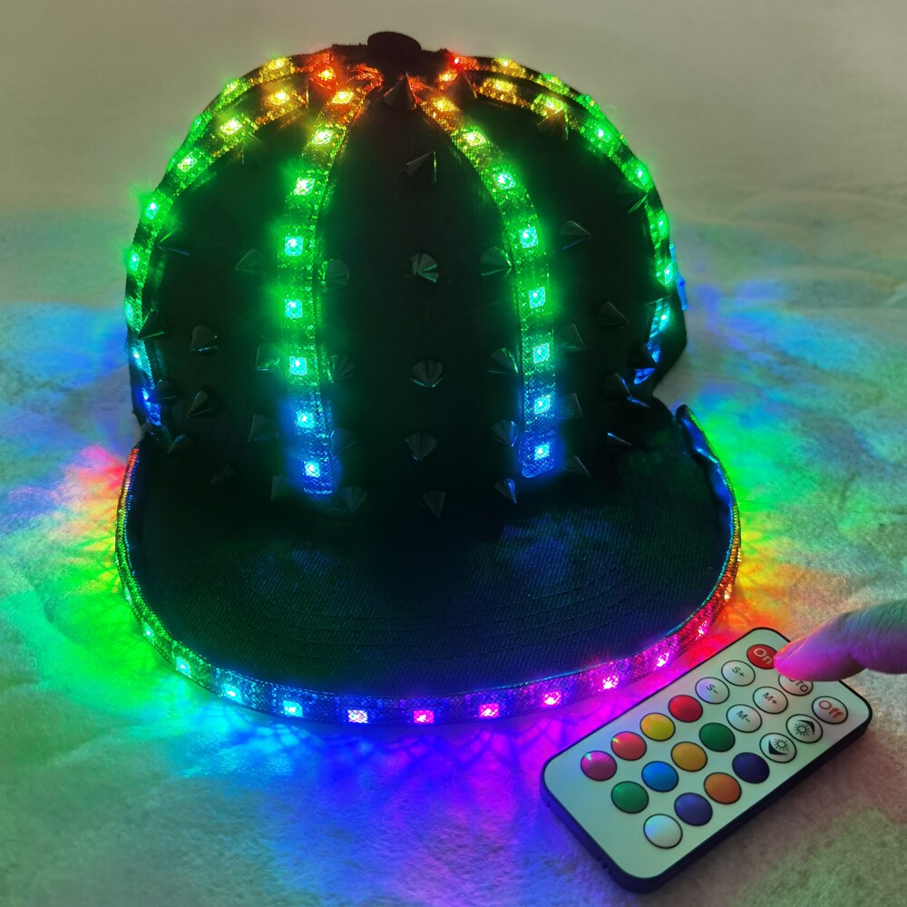 Adult Girl LED Party Flashing Jazz Hat Sequins Cap Sports Fitness Bike Birthday Gift Glow Wedding Party Supplies Gift