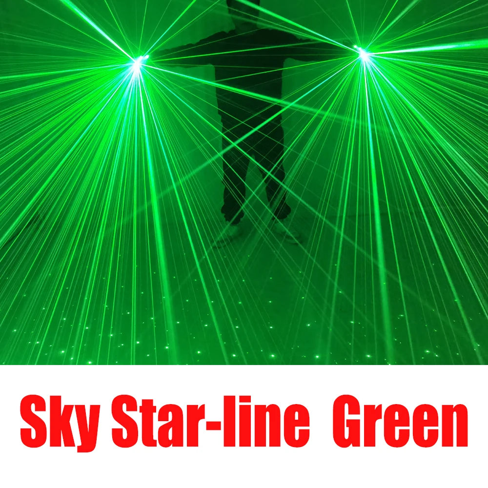 Color Red Green Blue Multi Line Laser Gloves LED Colorful Luminous Gloves for Party Stage Performance Clothing