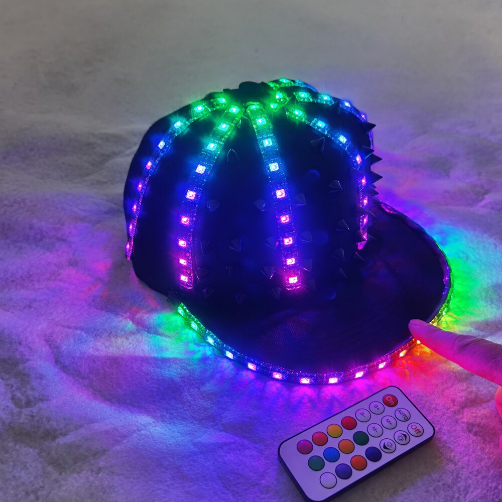 Adult Girl LED Party Flashing Jazz Hat Sequins Cap Sports Fitness Bike Birthday Gift Glow Wedding Party Supplies Gift