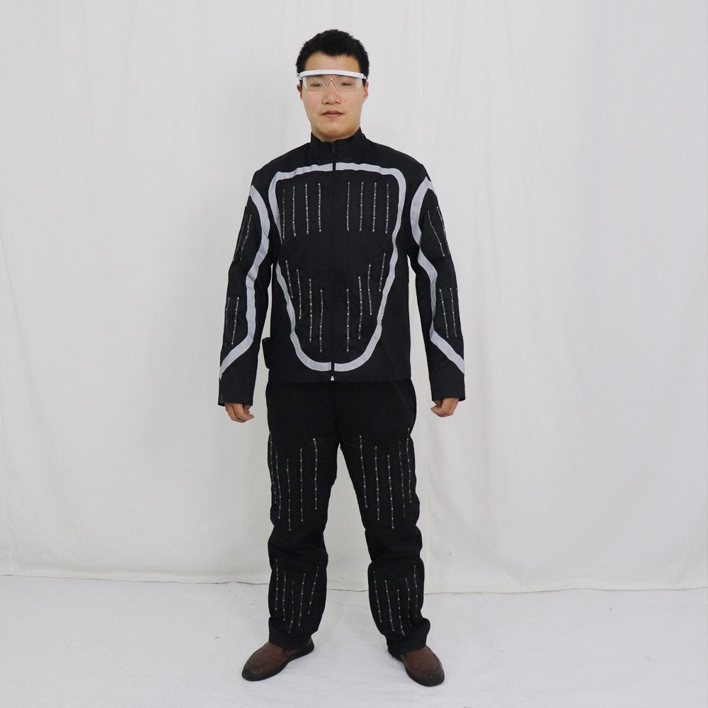 Full Color LED Growing Robot Suit Costume Men LED Luminous Flashing Clothing Dance Wear For Night Clubs Party Event Bar Supplies