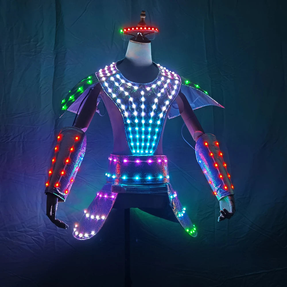 LED Dress Women Dancer Future Technology Cosplay Costume DJ Singer Performance Stage Wear Costume Sexy Silver Laser Skirt