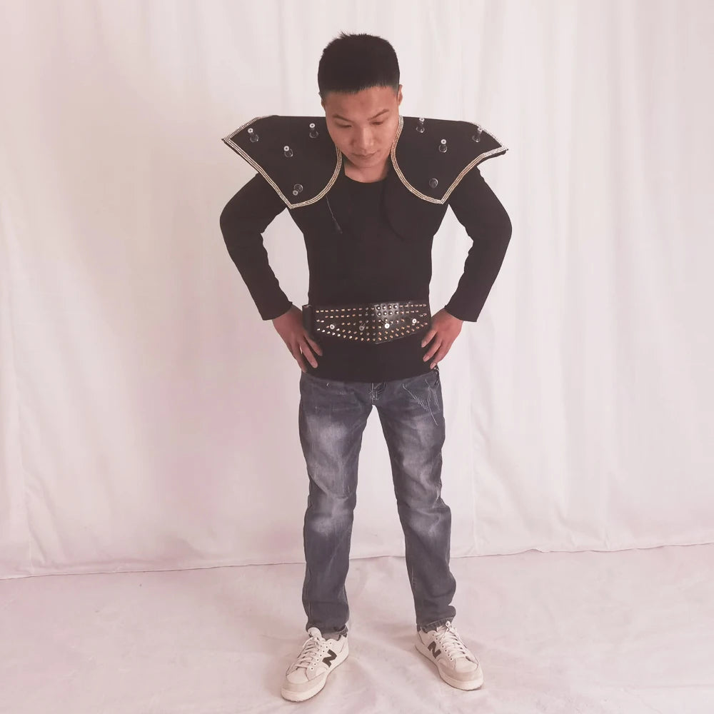 Future Novelty Green Laser Shoulder Vest LED Suit Jacket Starry Sky Laser Line Fireworks Colorful Effect Stage Performance