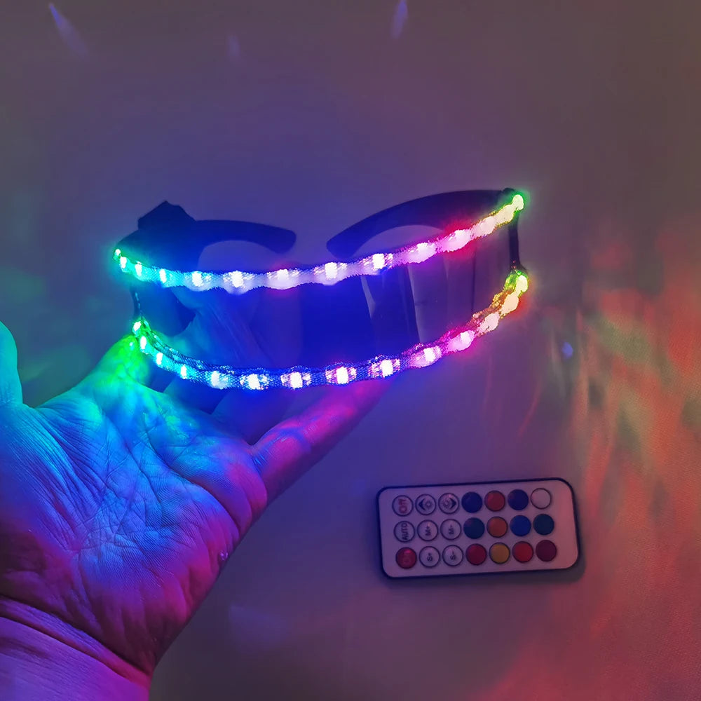 نظارات فلاش LED بألوان كاملة وامض نظارات ينبعث منها الليزر لعرض الليزر ملحقات فستان الراقصة الشرقية