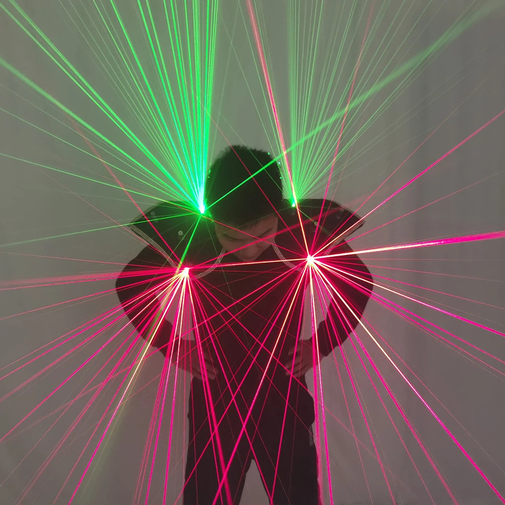 Chaleco láser de Color, chaleco de hombro para espectáculo de láser, fiesta, vestido elegante, disfraz luminoso de Robot de baile