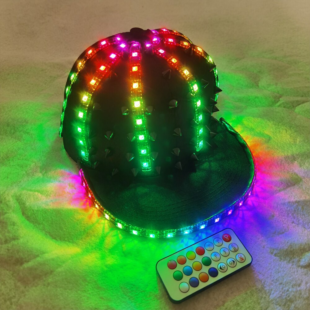 Adult Girl LED Party Flashing Jazz Hat Sequins Cap Sports Fitness Bike Birthday Gift Glow Wedding Party Supplies Gift