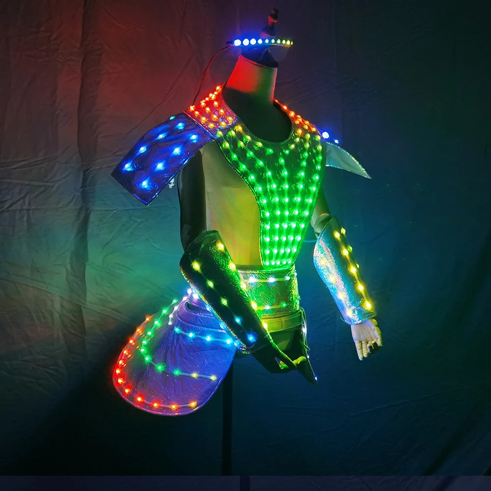 LED Dress Women Dancer Future Technology Cosplay Costume DJ Singer Performance Stage Wear Costume Sexy Silver Laser Skirt