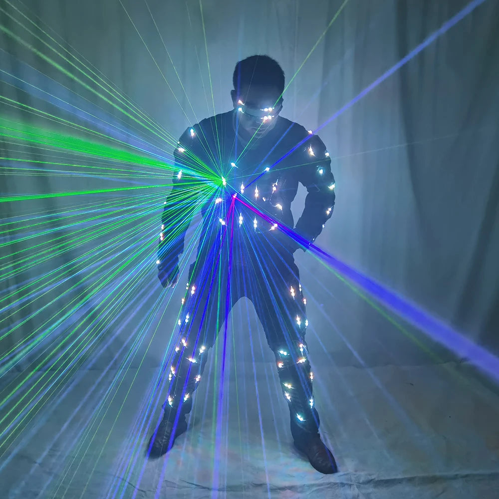 Future LED Robot Dance Armor RGB Laser Suit Festival Celebration Prom Party Music Show Cost Dancer Show Club Dress