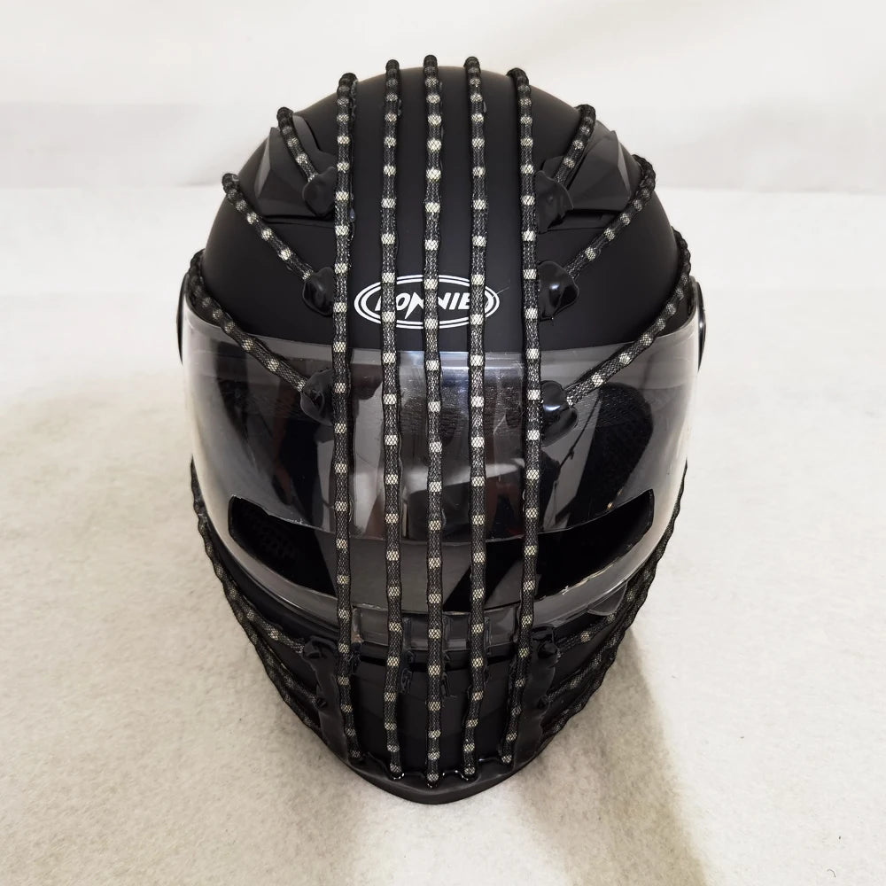 RGB Color LED Helmet Monster Luminous Hat Mask Waterfall Effect Glowing Robot Suit Party Costume