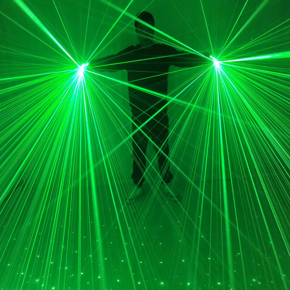 Color Red Green Blue Multi Line Laser Gloves LED Colorful Luminous Gloves for Party Stage Performance Clothing