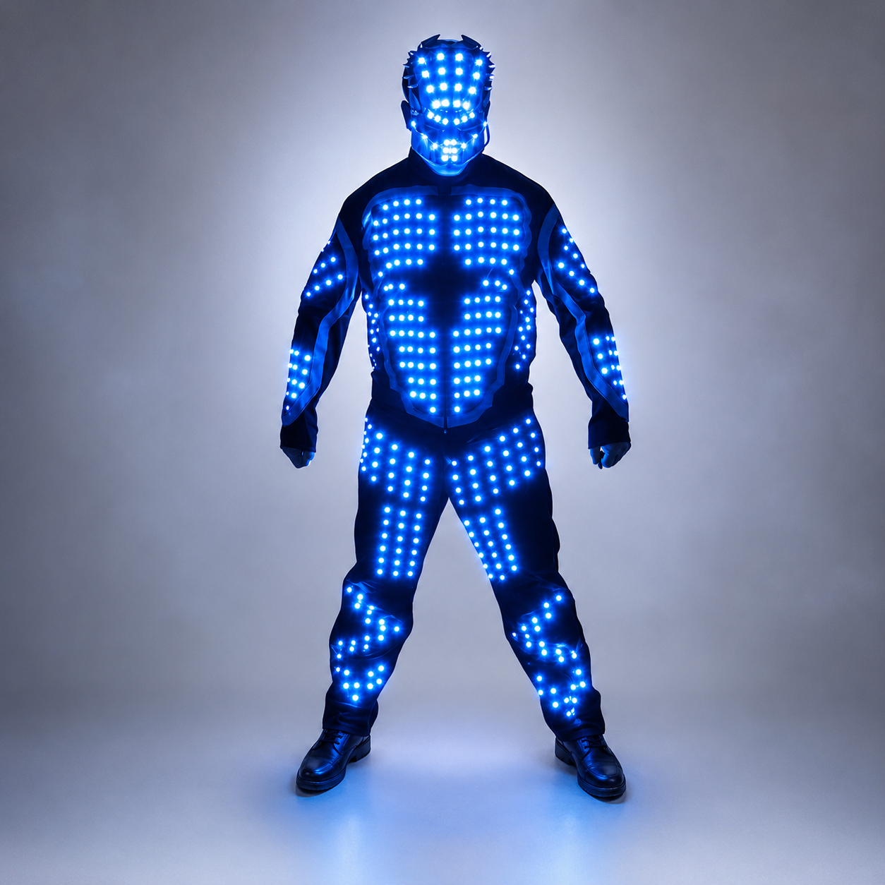 L'armatura luminosa CONDOTTA digitale illumina la giacca che arde il costume di partito di bar di causa di costumi