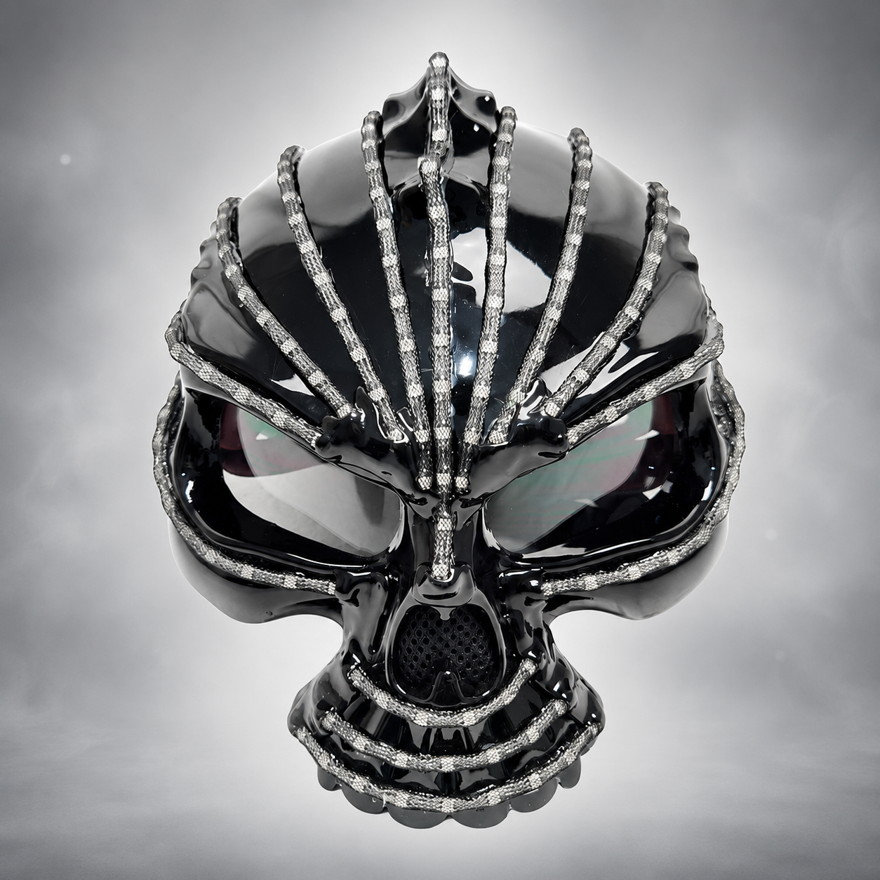 Unicorn LED Helmet Monochrome Full Color Lighting Racing Hat Mask Waterfall Effect Glowing Robot Suit Party Dress Accessories