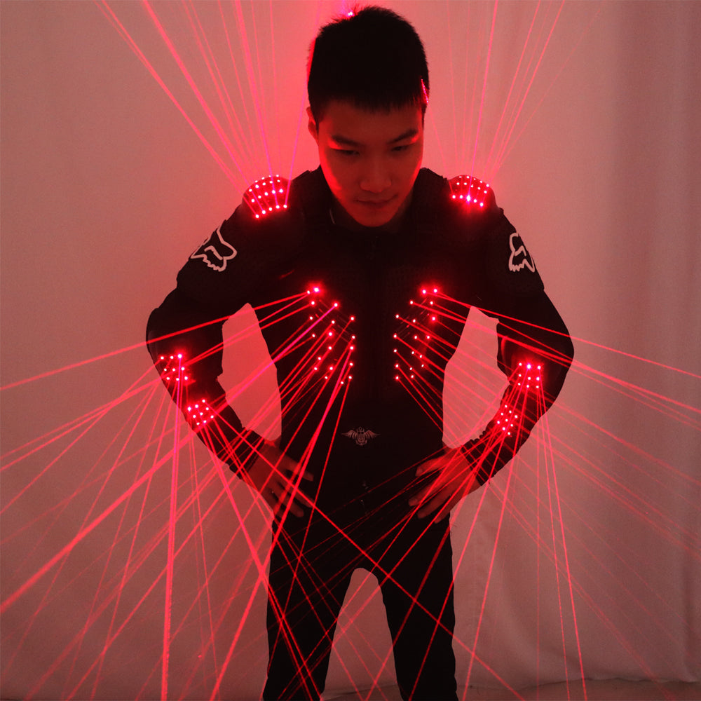 Laser rouge Gilet LED Vêtements, Laser Robot Costume de Laser de l'Homme des Costumes pour Discothèque artistes Interprètes ou exécutants