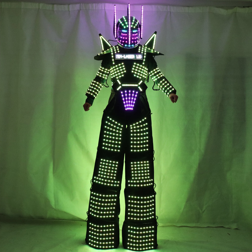 LED Light Suits Robot Clothes LED Stilts Walker Costume LED Robot Suits Party Ballroom Disco Nightclub Stage Robot Dress Show