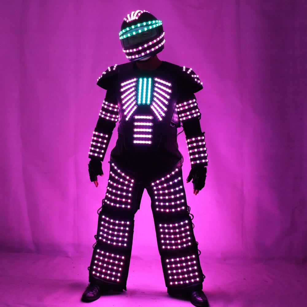 Traje de robot LED Ropa de robot DJ Traje Party Show Trajes luminosos para bailarín Fiesta Performance Electronic Music Festival DJ Show