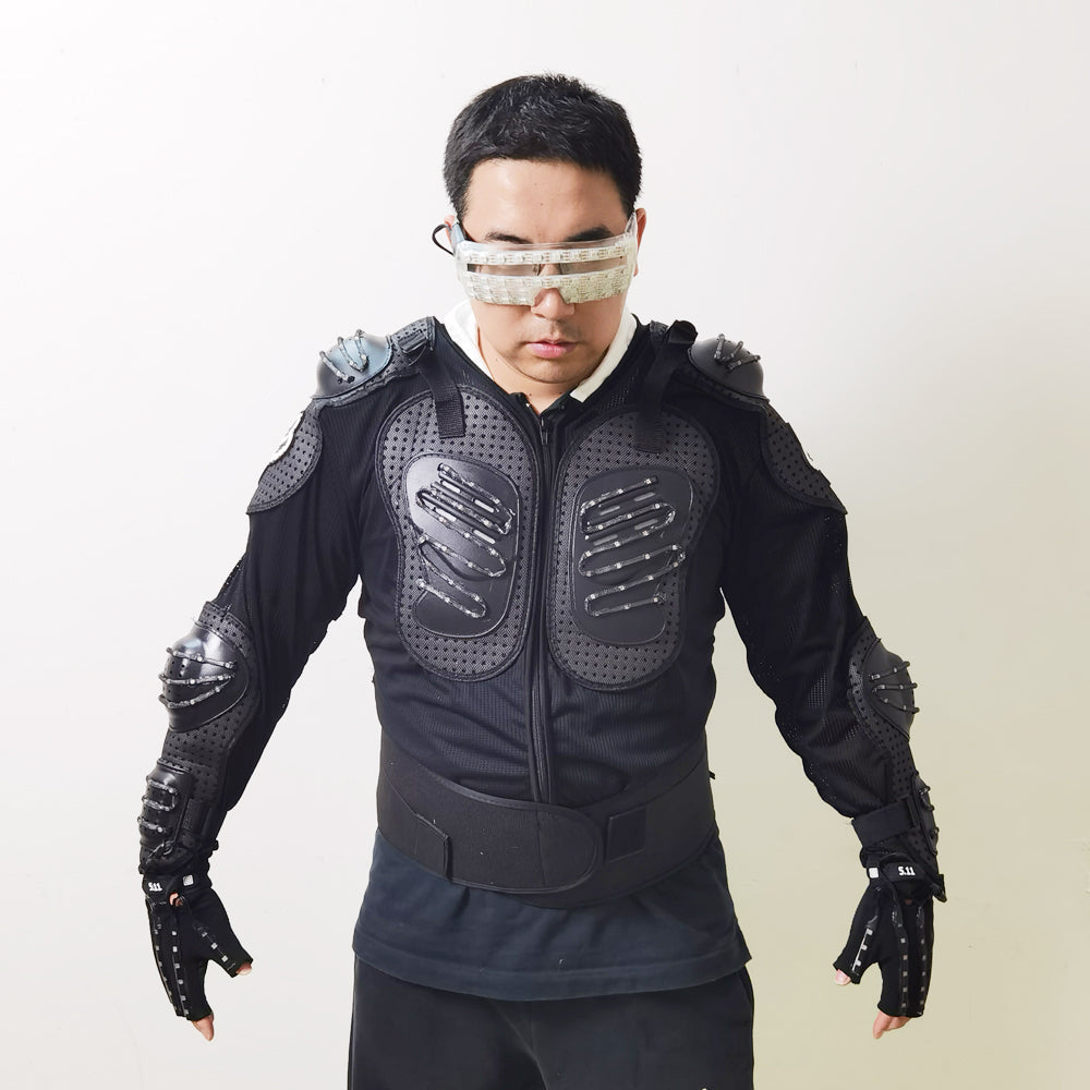 RGB Colorful Light Armor Outfits Glowing Clothe Show Dress Bar DJ MC Performance Robot Men Suit