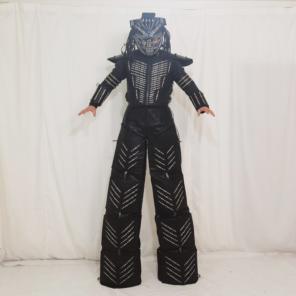 LED Robot Suits Luminous Costume David Guetta LED Robot Suit Illuminated Kryoman Robot Led Stilts Clothes