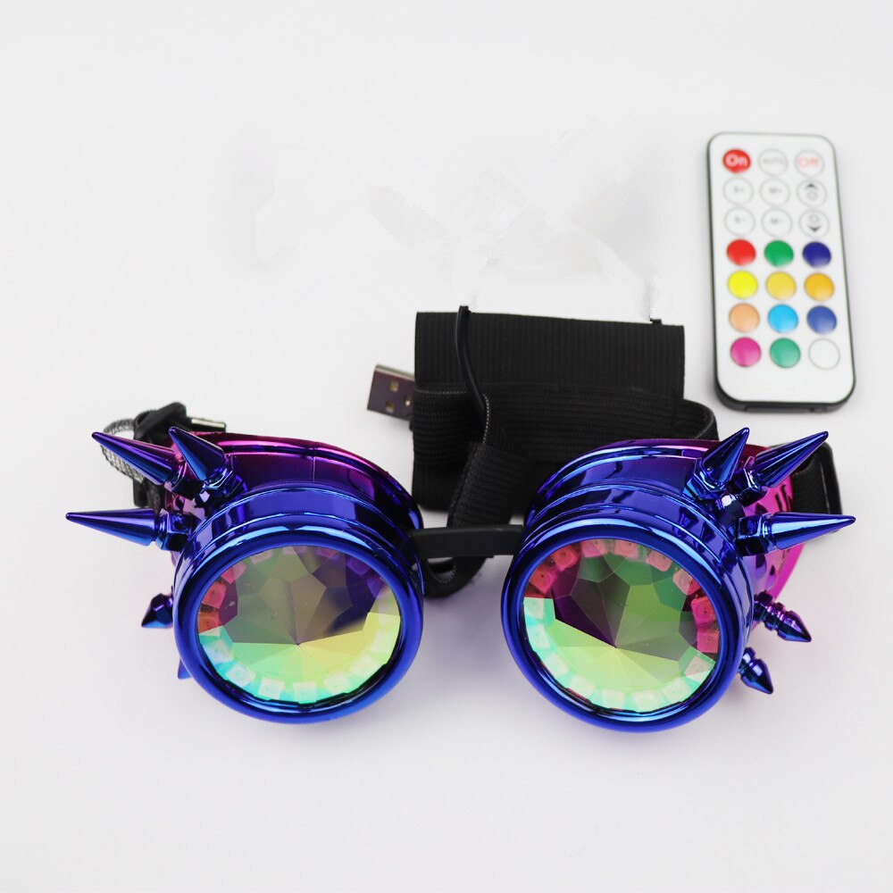 Pixel Pro LED Goggles Kaleidoscope Lenses Over 350 Modes Intense Lights