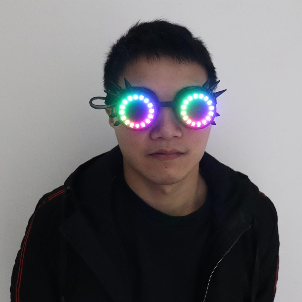 Pixel Pro LED Goggles Kaleidoscope Lenses Over 350 Modes Intense Lights