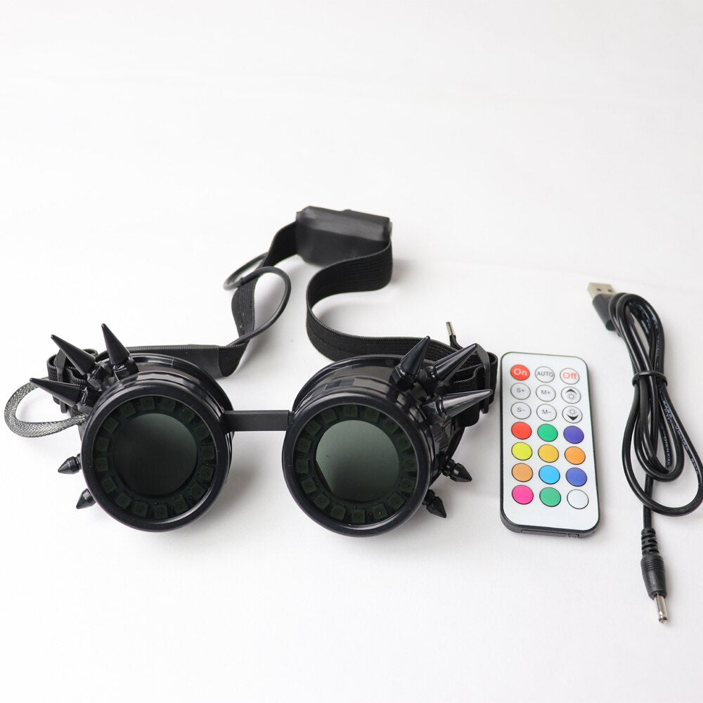 Pixel Pro LED Goggles Kaleidoscope Lenses Over 350 Modes Intense Lights