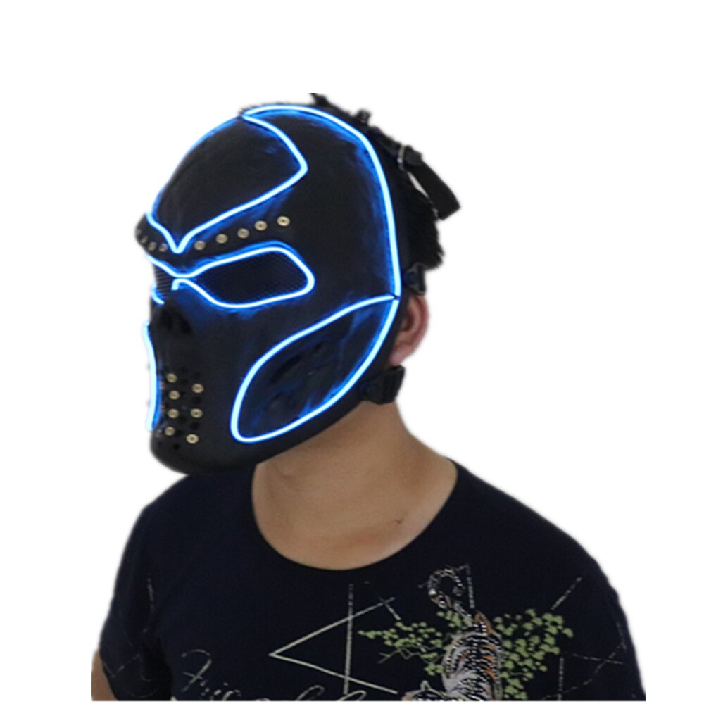 Red Laser Mask Luminous Light Up Laserman Face Mask Laser Show Halloween Masks