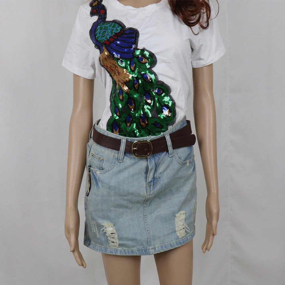 Fashion Mini LED Sexy Skirt Party Nightclub Mini Skirts Fashion Female Fitted Tight All-over Skirt
