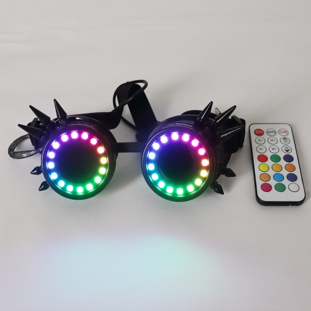 نظارات بكسل برو LED، عدسات المشكال، أكثر من 350 وضعًا، أضواء مكثفة