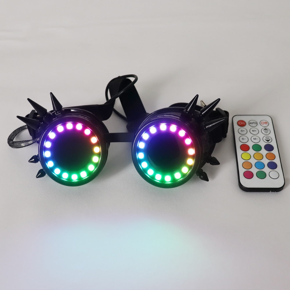 Pixel Pro LED Goggles Kaleidoscope Lenses Over 350 Modes Intense Lights