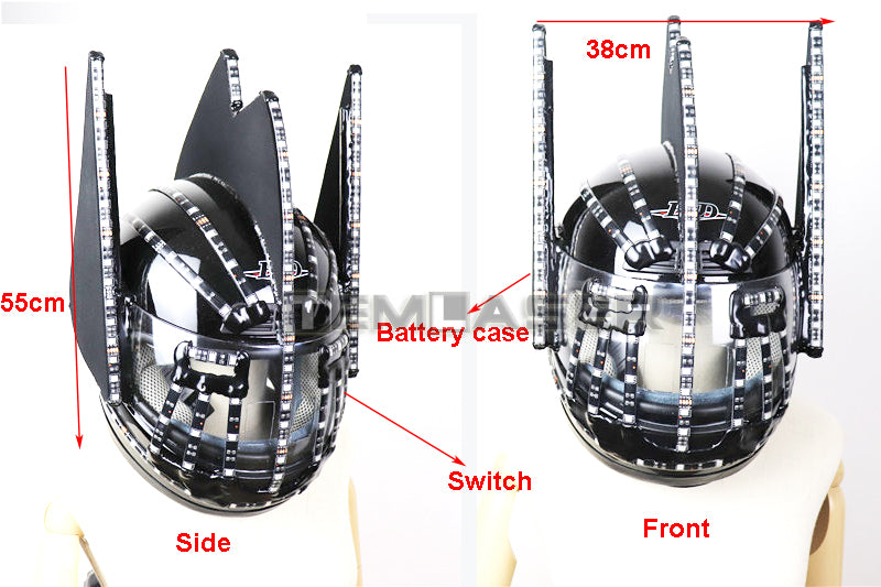Cascos LED Moda Carpa intermitente luminosa Casco brillante Cascada Flujo LED Robot Casco Trajes Accesorios