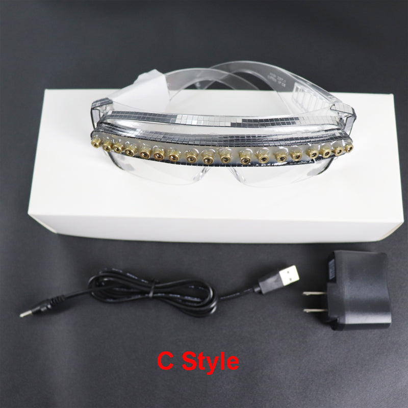 650nm Occhiali laser rossi 18pcs Laser Influsso di persone necessarie fase lampeggiante Guanti LED Canvas Vest Outdoor Performance Costume