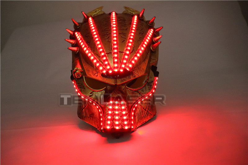 Led Luminous Halloween Ghosts Mask Illuminate Stage Performance Headwear Green Laser LED Glasses Party Masquerade Masks