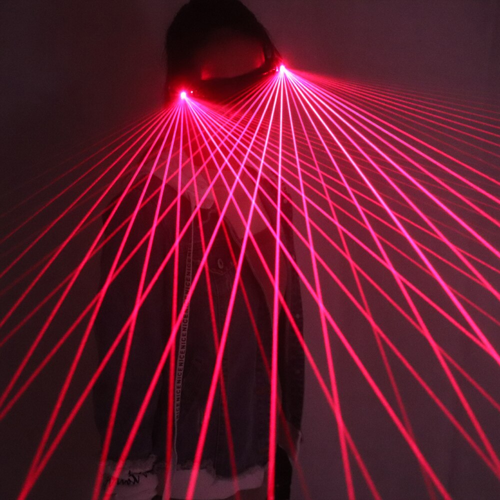 الأحمر 650nm الليزر النظارات أدى قفازات حانة النادي DJ يظهر مع الليزر الأحمر LED مرحلة نظارات