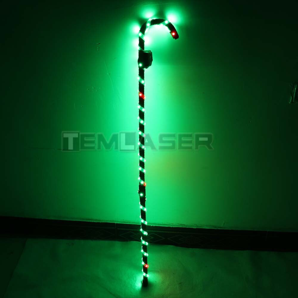 LED Crutch Light Up Cane Belly Dancing Flashing White Canes Women Men Jazz Dance For Stage Performance Party As Gift