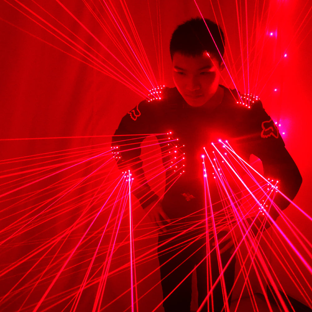 Red Laser Waistcoat LED Clothes Laser Robot Suit Laser Man Costumes for Nightclub Performers