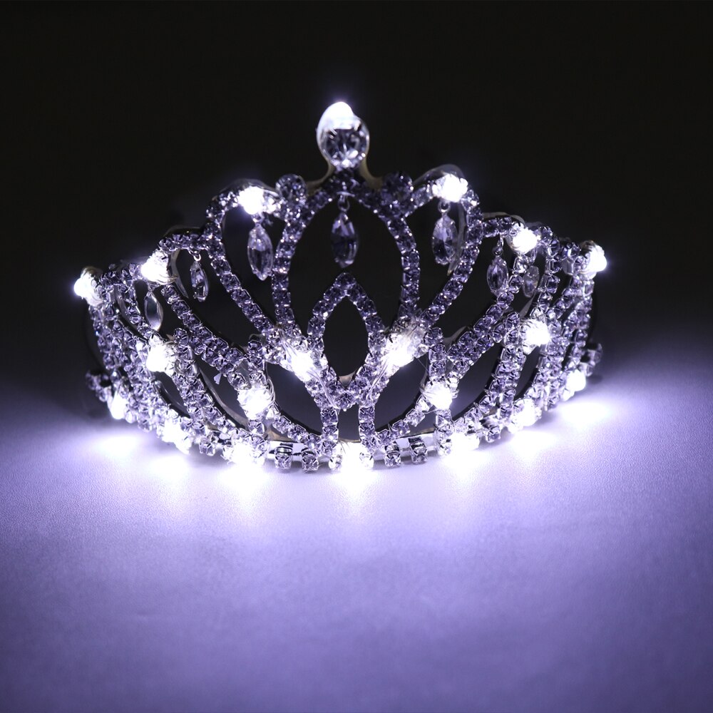 Ruban scintillant, couronne de LED, ceinture de cheveux scintillant, coiffure brillante, couronne de forage d 'eau.
