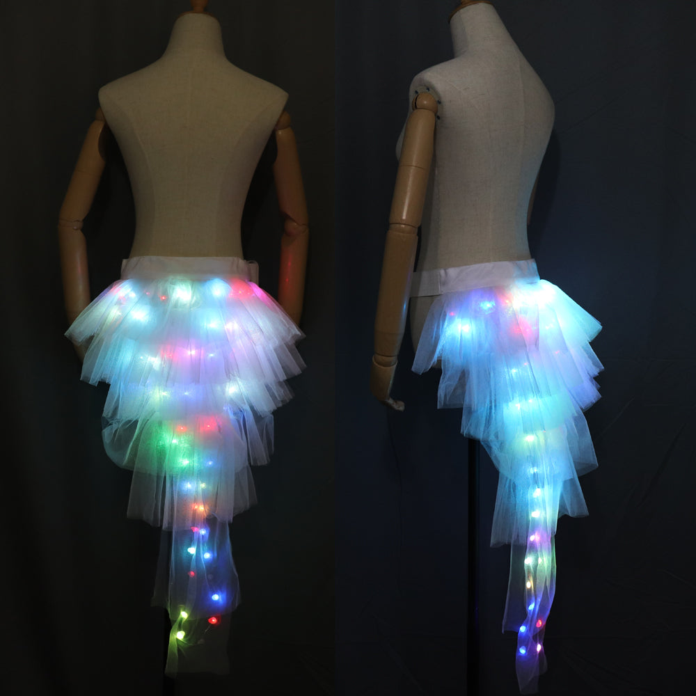 Fashion Dance LED Tutu Skirt Up Neon Fancy Rainbow Mini Tutu Fancy Costume Adult Light Skirt TFS Corset Tutu Skirtr