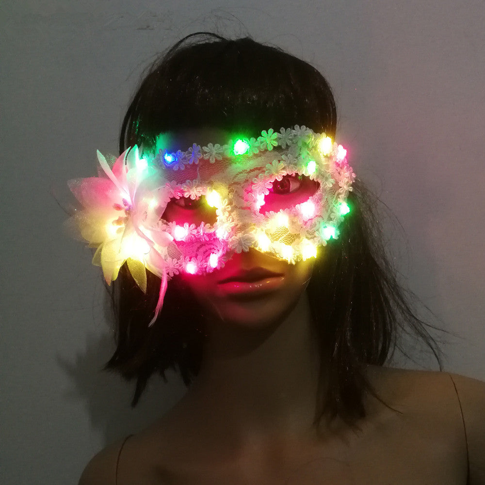 Máscara de fantasmas encendida CONDUCIDA CONDUJO máscara de la señal de luz para Víspera de todos los Santos partido de la mascarada Cosplay asustadizo máscara luminosa